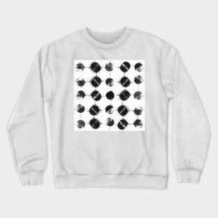 Shibori itajime big black dots tie dye Crewneck Sweatshirt